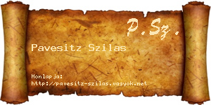 Pavesitz Szilas névjegykártya